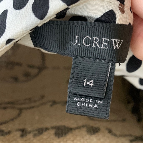 New J. Crew silk leopard print cami size 12 tank career party tank top layer - Picture 9 of 14
